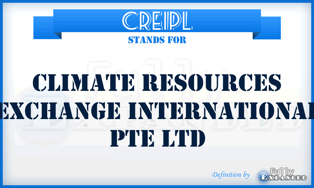 CREIPL - Climate Resources Exchange International Pte Ltd