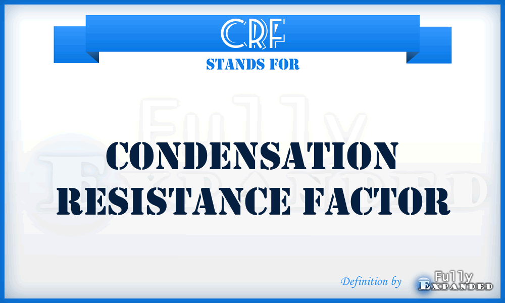 CRF - Condensation Resistance Factor