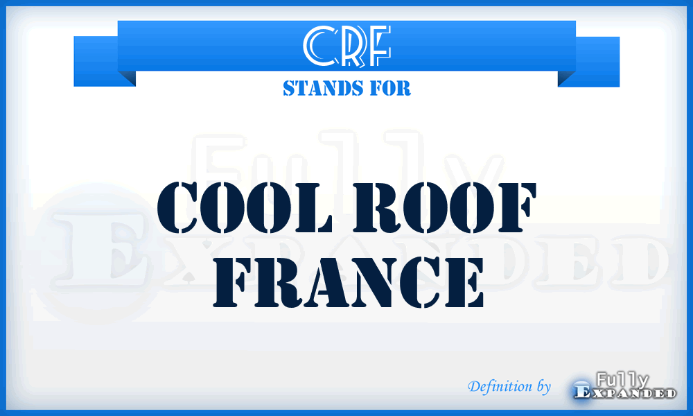 CRF - Cool Roof France