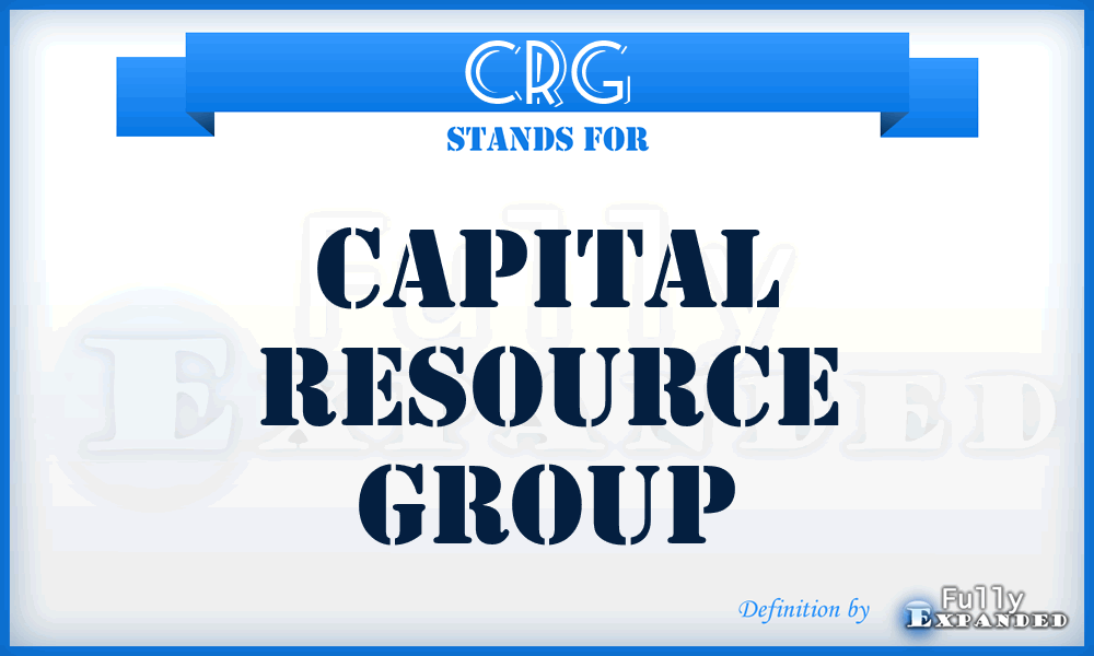 CRG - Capital Resource Group