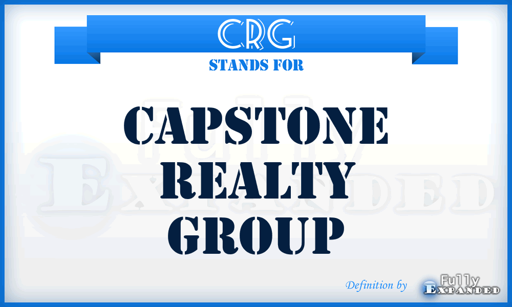 CRG - Capstone Realty Group