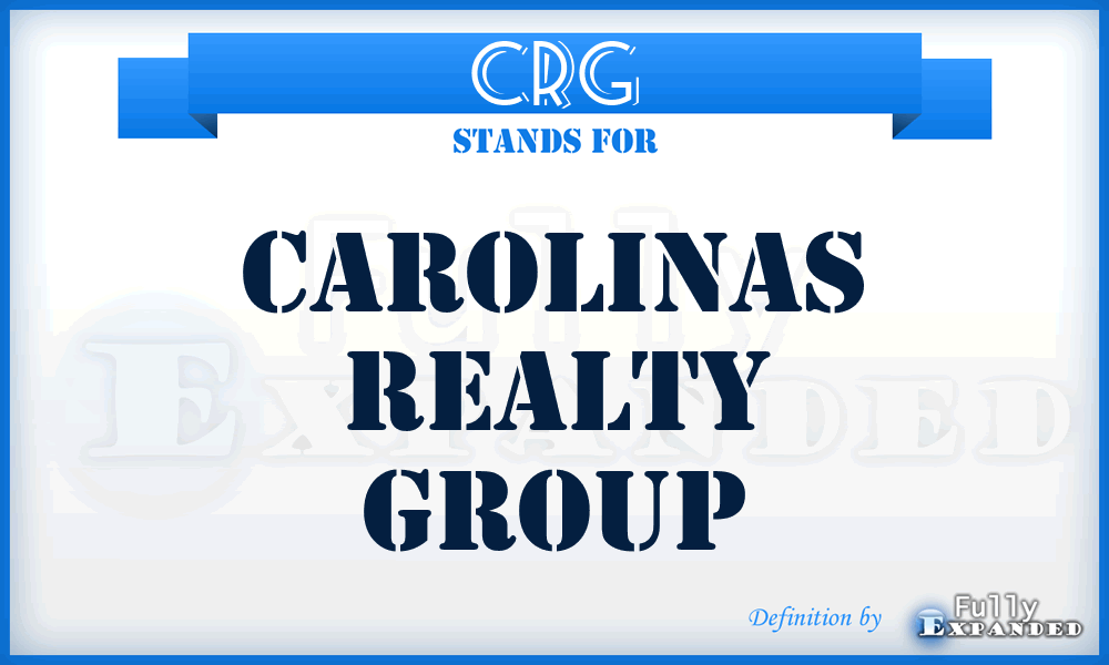 CRG - Carolinas Realty Group