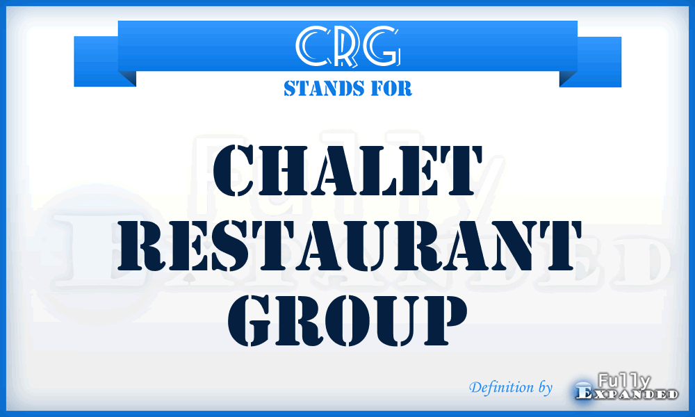 CRG - Chalet Restaurant Group