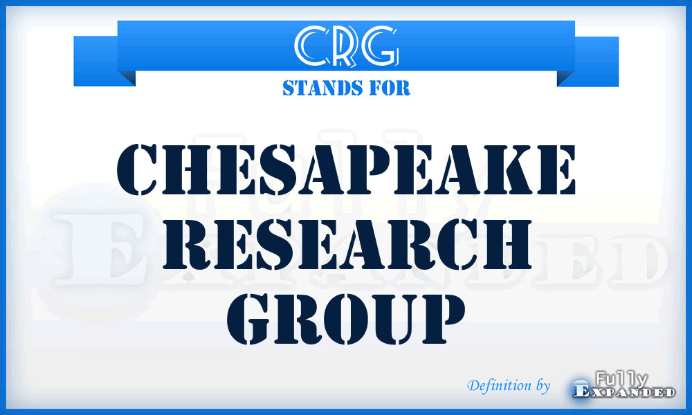 CRG - Chesapeake Research Group