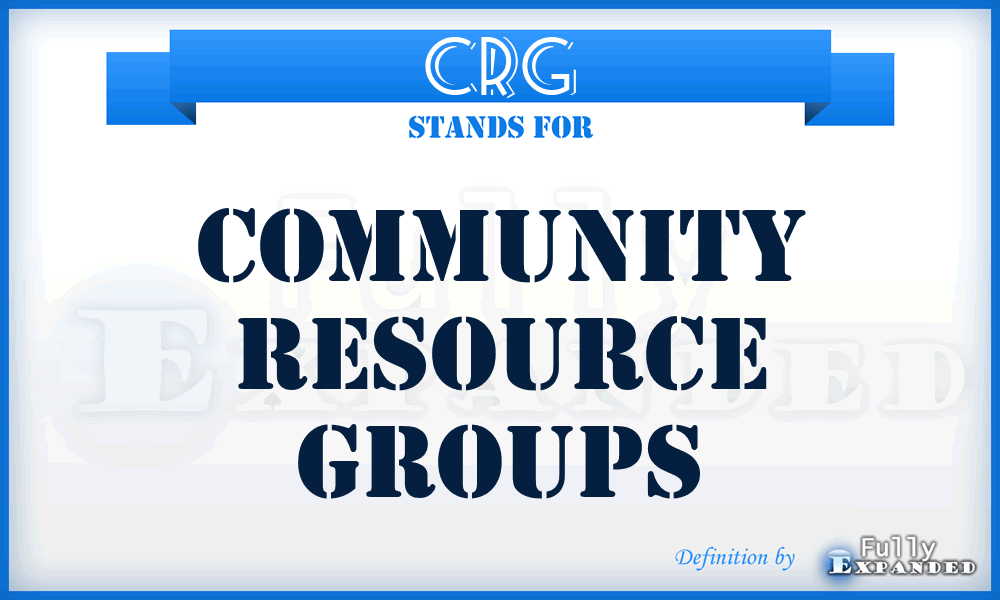 CRG - Community Resource Groups