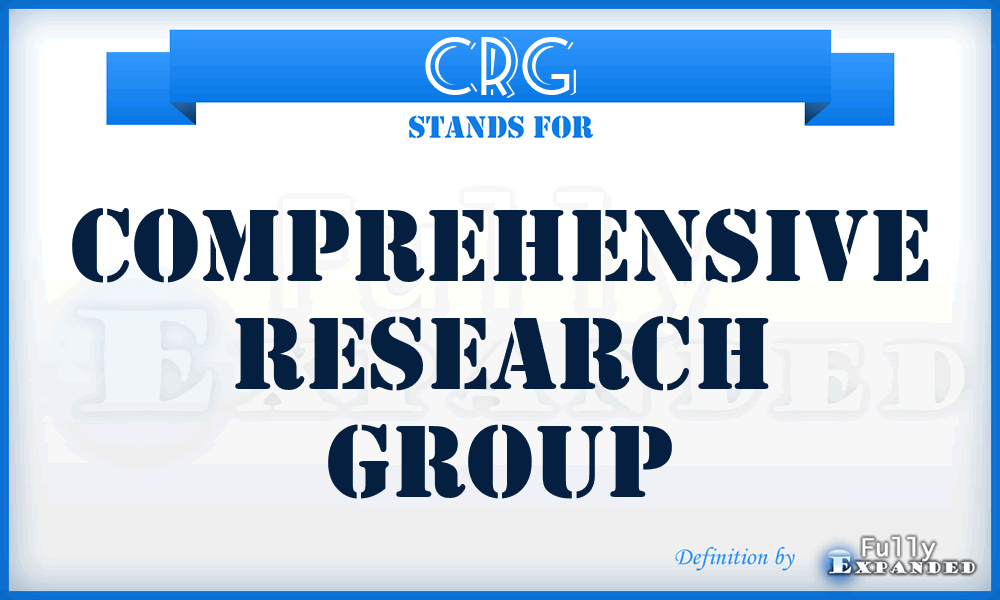 CRG - Comprehensive Research Group