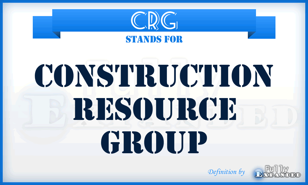 CRG - Construction Resource Group