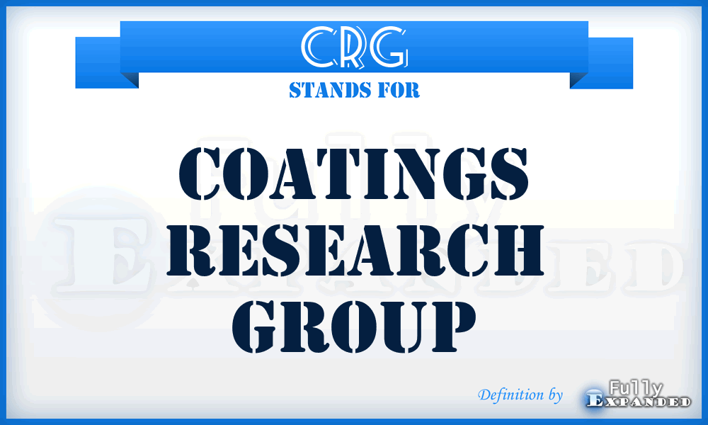 CRG - Coatings Research Group