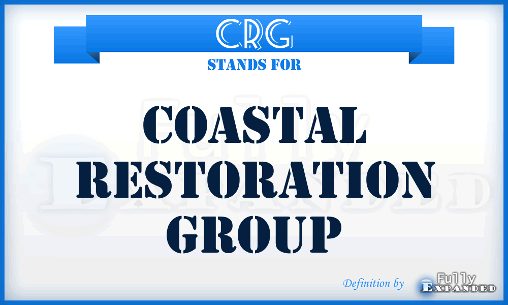 CRG - Coastal Restoration Group