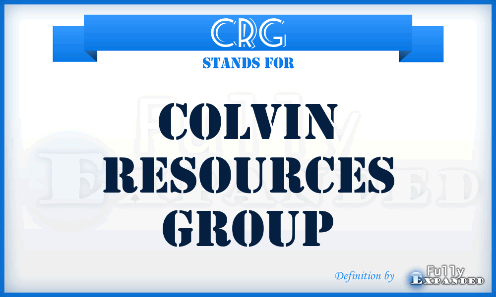 CRG - Colvin Resources Group