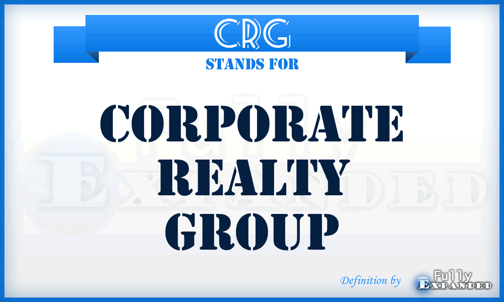 CRG - Corporate Realty Group