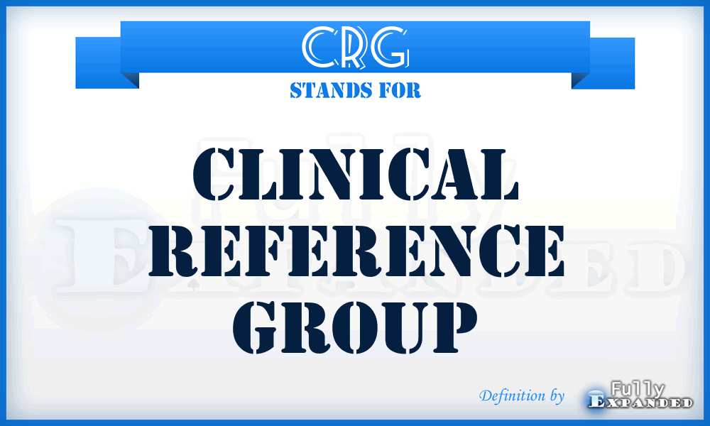 CRG - Clinical Reference Group