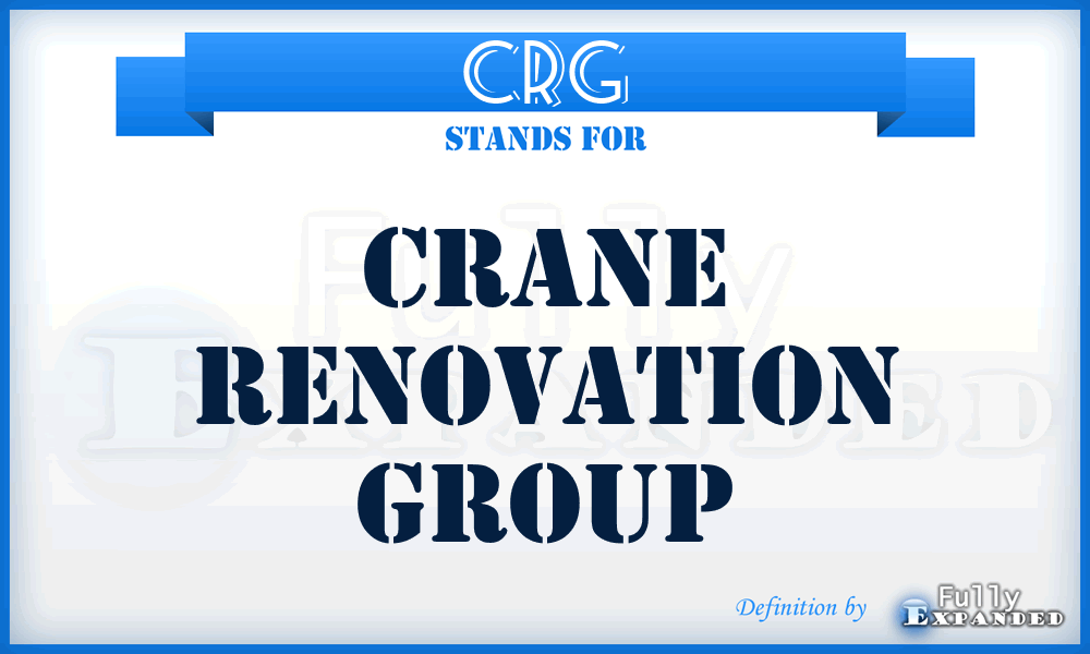 CRG - Crane Renovation Group