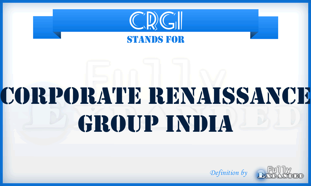 CRGI - Corporate Renaissance Group India