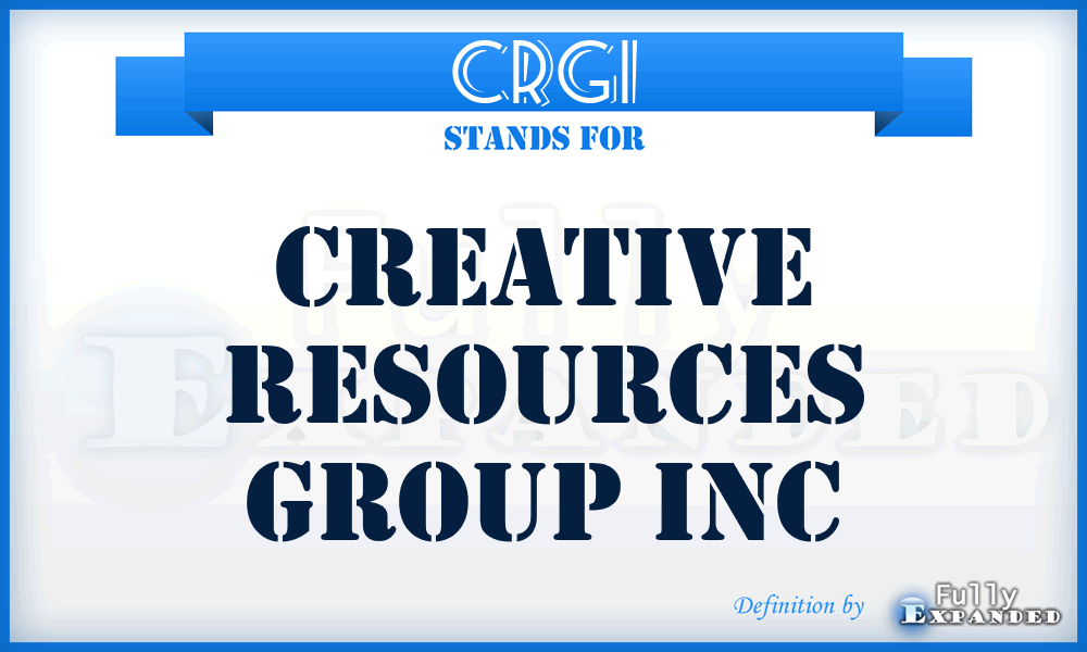 CRGI - Creative Resources Group Inc