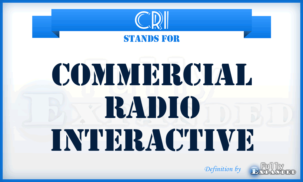 CRI - Commercial Radio Interactive