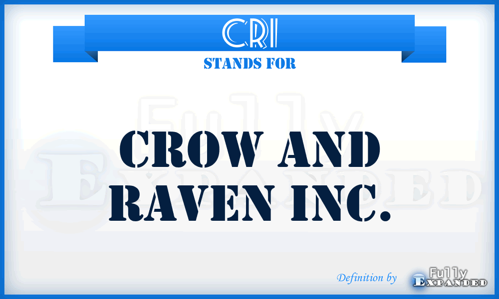CRI - Crow and Raven Inc.