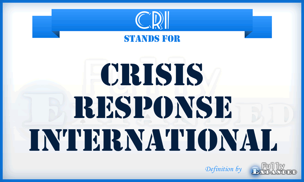 CRI - Crisis Response International