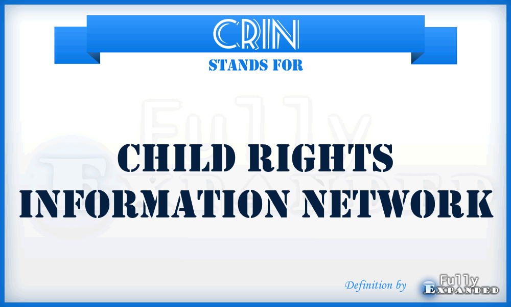 CRIN - Child Rights Information Network