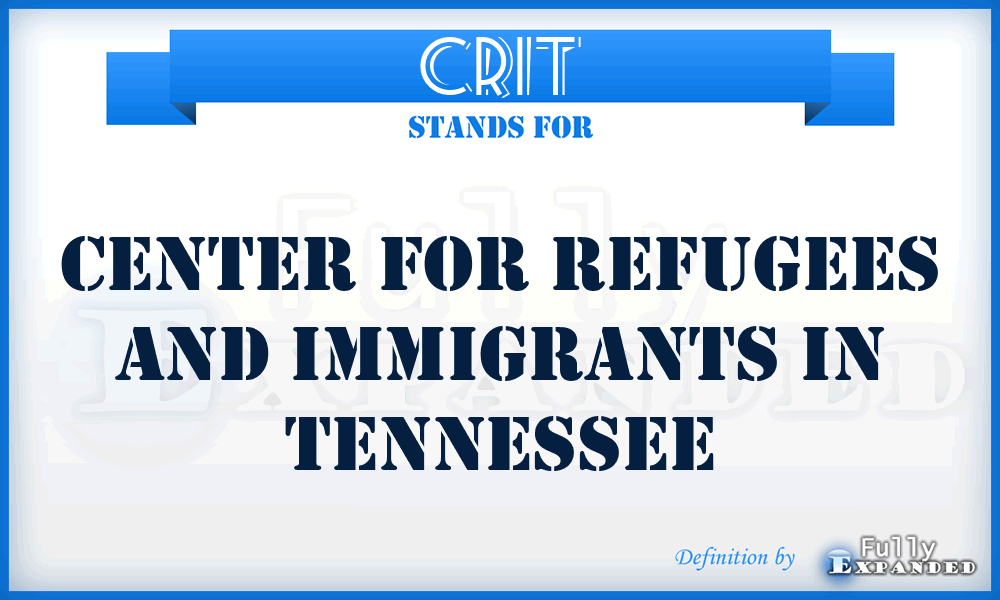 CRIT - Center for Refugees and Immigrants in Tennessee