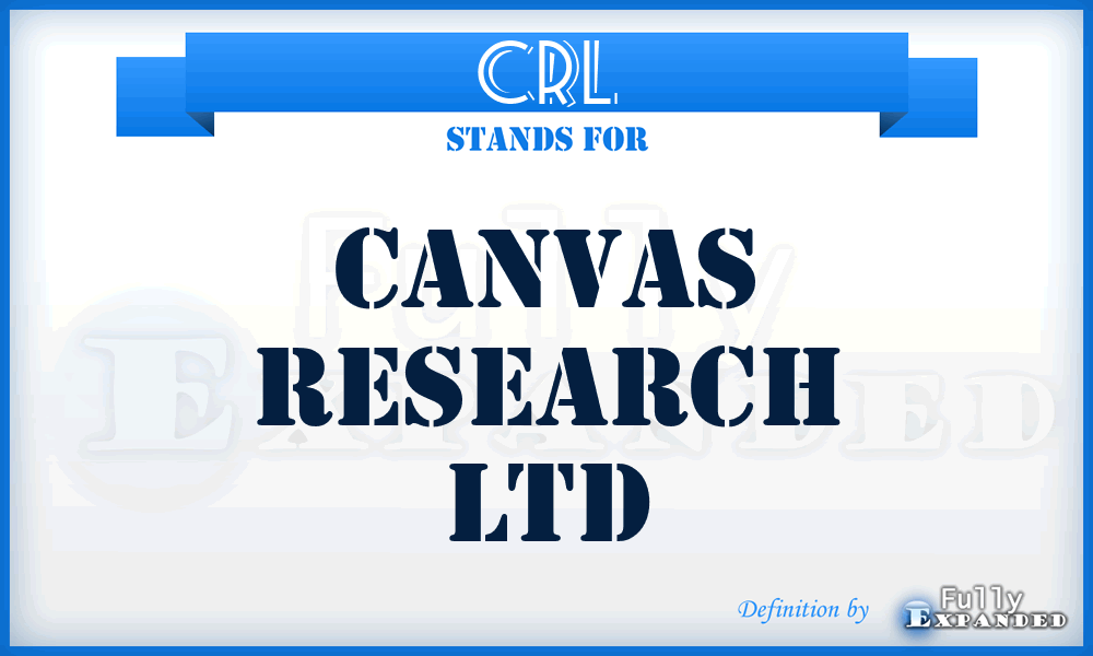 CRL - Canvas Research Ltd