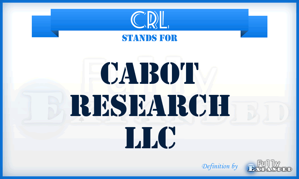 CRL - Cabot Research LLC