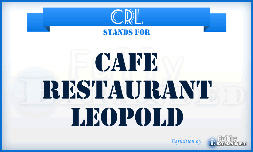 CRL - Cafe Restaurant Leopold
