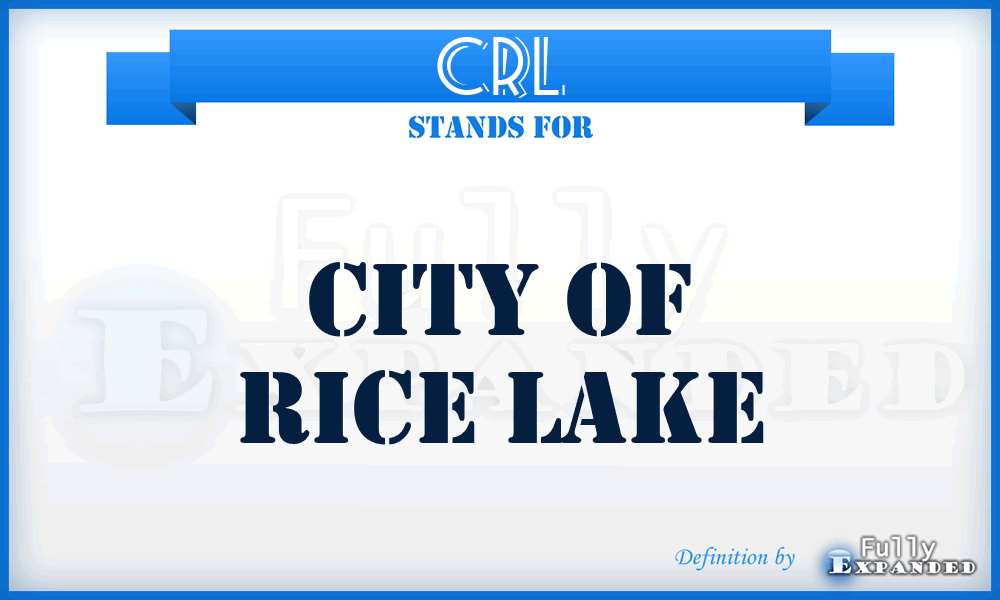 CRL - City of Rice Lake