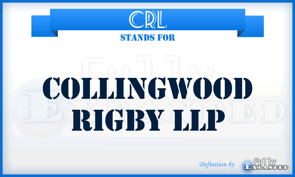 CRL - Collingwood Rigby LLP