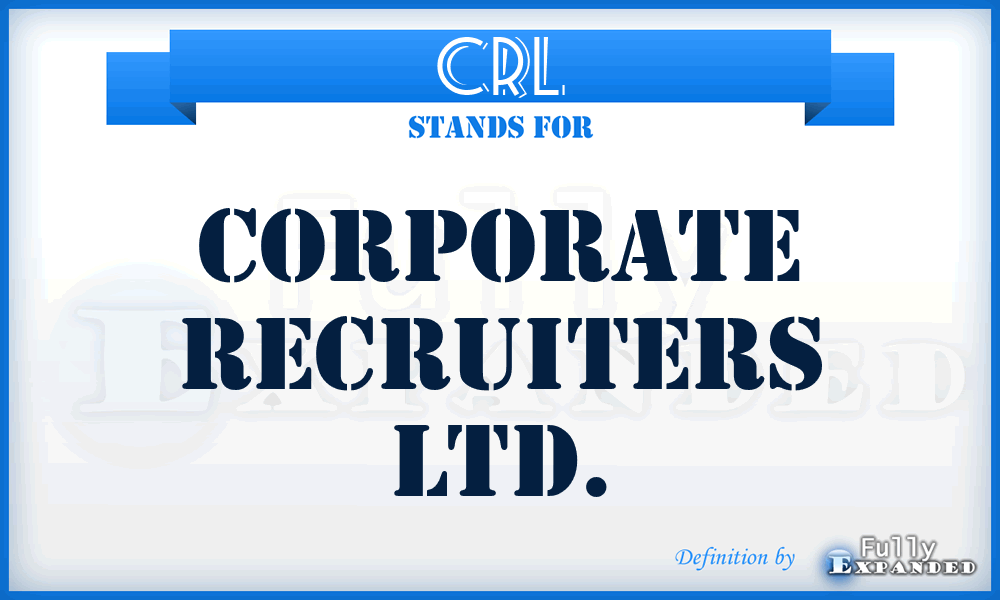 CRL - Corporate Recruiters Ltd.