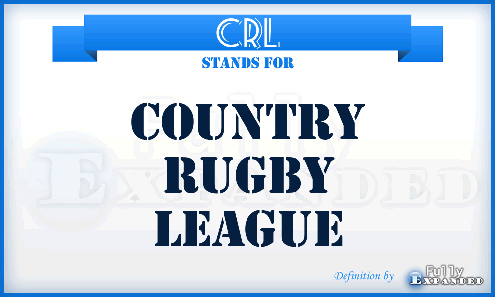CRL - Country Rugby League