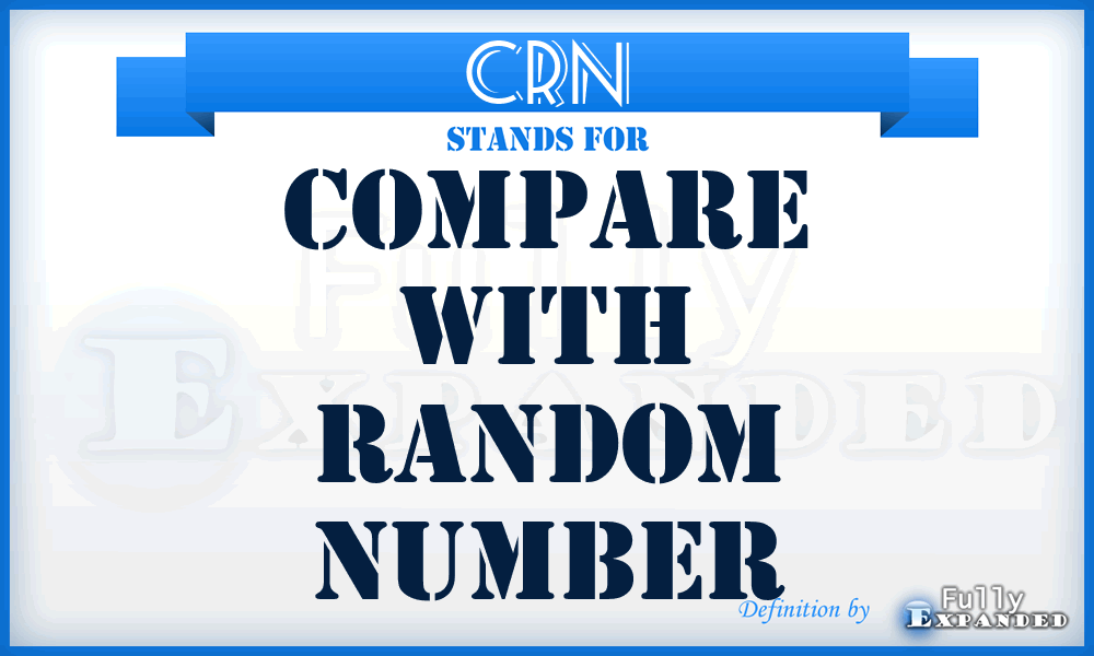 CRN - Compare with Random Number