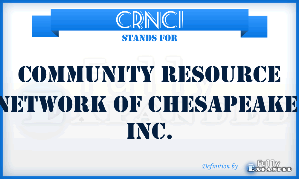 CRNCI - Community Resource Network of Chesapeake, Inc.