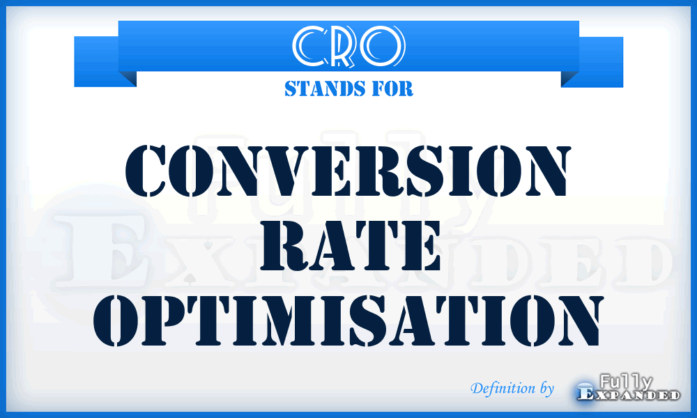 CRO - Conversion Rate Optimisation