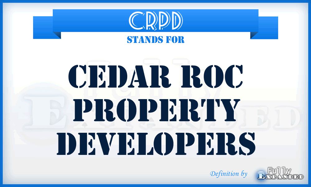CRPD - Cedar Roc Property Developers