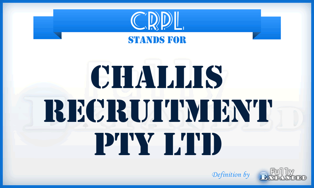 CRPL - Challis Recruitment Pty Ltd