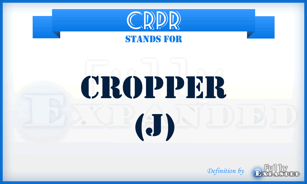 CRPR - Cropper (J)