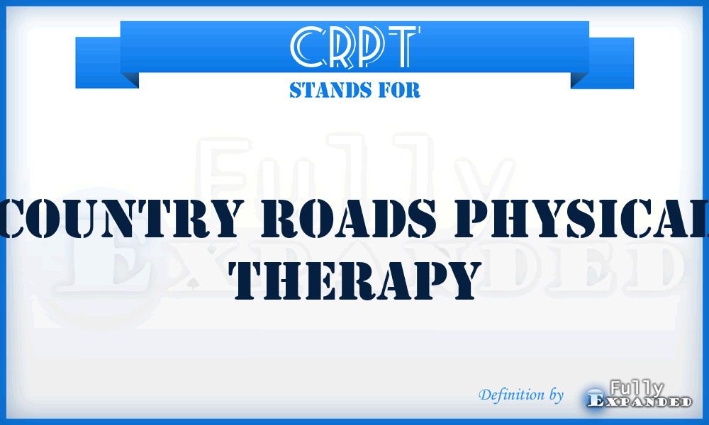 CRPT - Country Roads Physical Therapy
