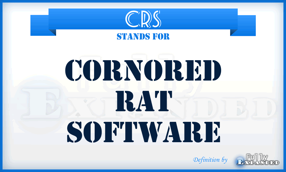 CRS - Cornored Rat Software