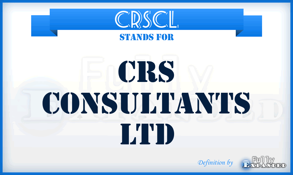 CRSCL - CRS Consultants Ltd