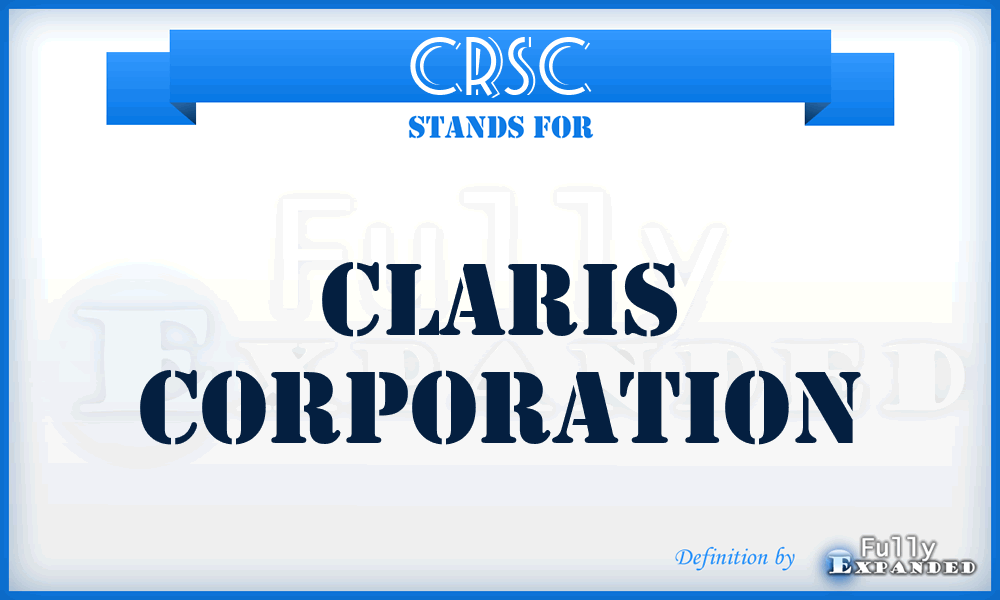 CRSC - Claris Corporation