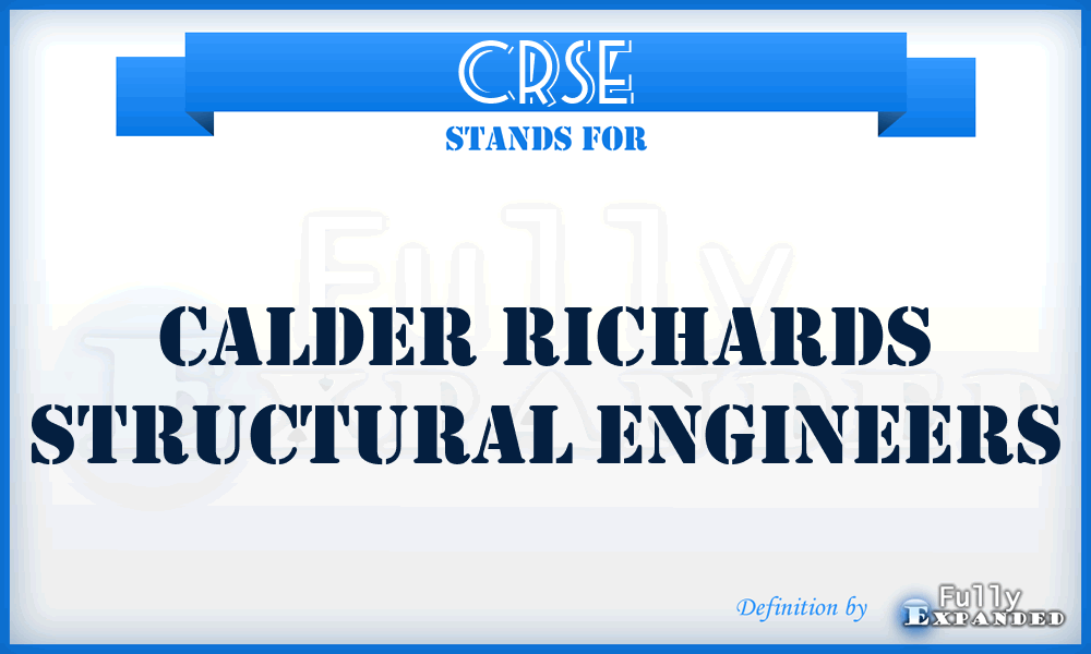 CRSE - Calder Richards Structural Engineers