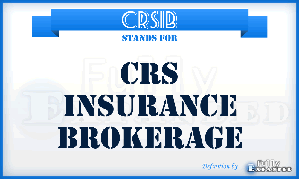CRSIB - CRS Insurance Brokerage
