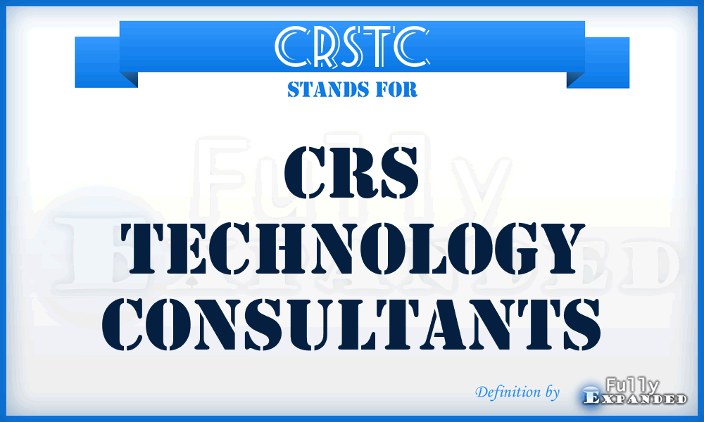 CRSTC - CRS Technology Consultants