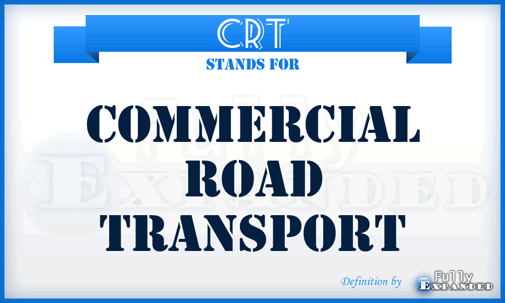 CRT - Commercial Road Transport