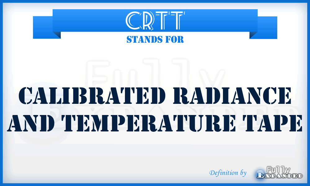 CRTT - Calibrated Radiance and Temperature Tape