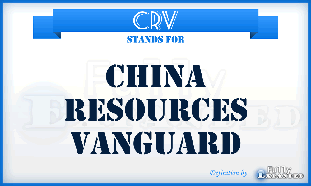 CRV - China Resources Vanguard