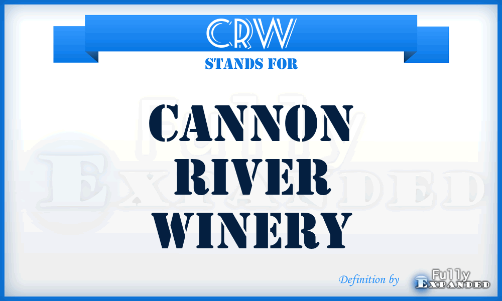 CRW - Cannon River Winery