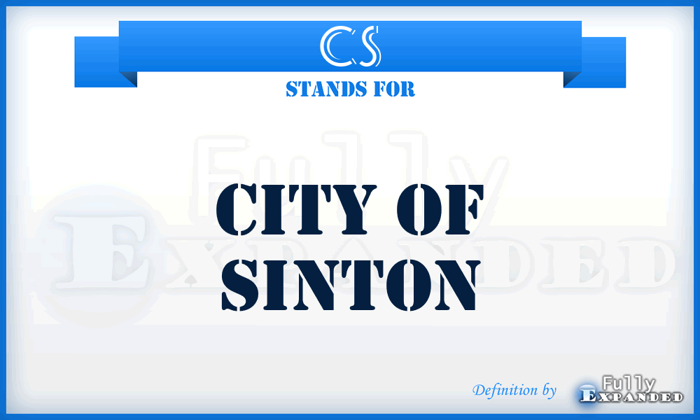 CS - City of Sinton