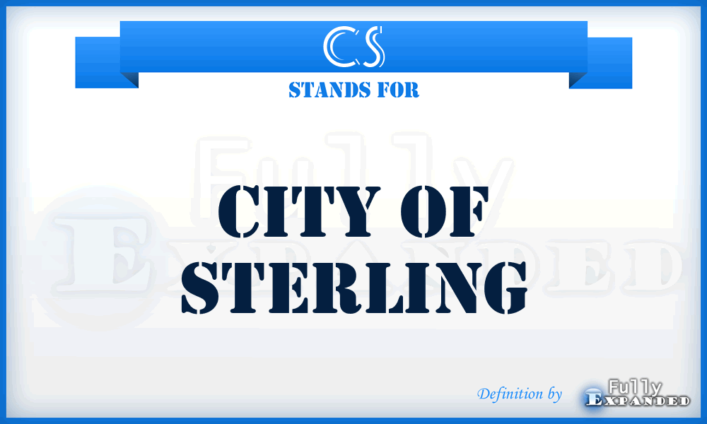 CS - City of Sterling